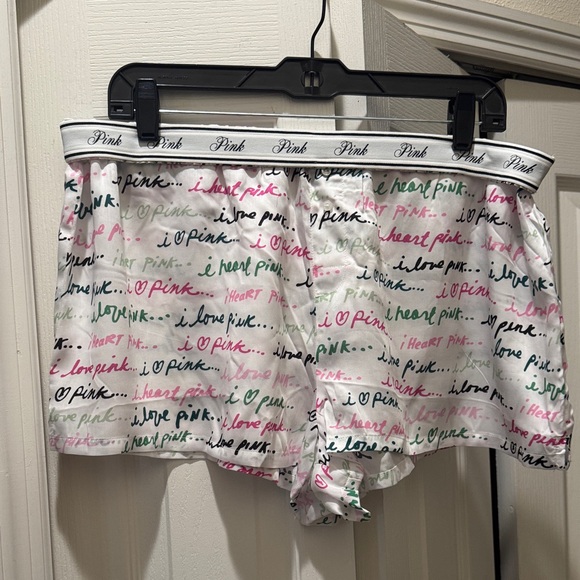 PINK Victoria's Secret Other - Victoria’s Secret “Pink” White and Multicolor Graphic Shorts